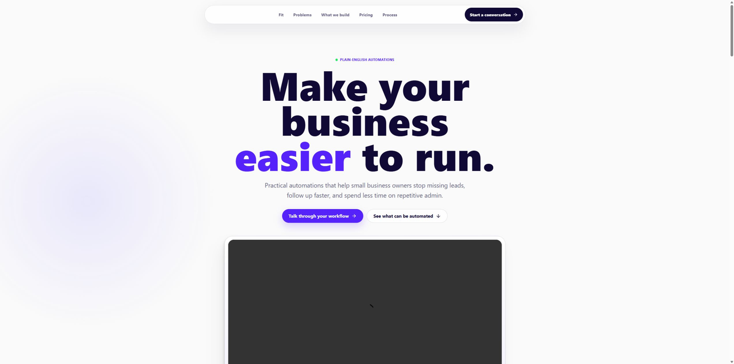 Evryday Automation homepage screenshot