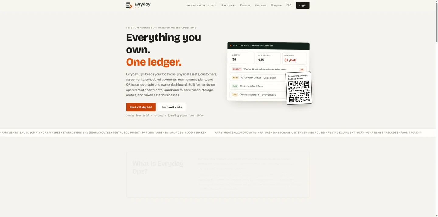 Evryday Ops homepage preview