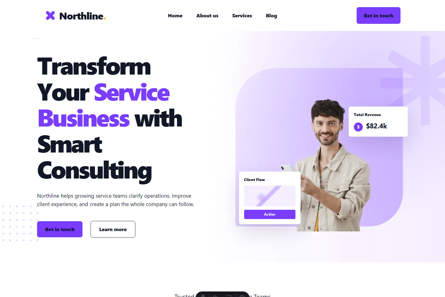 Northline service and corporate consultation website demo homepage preview